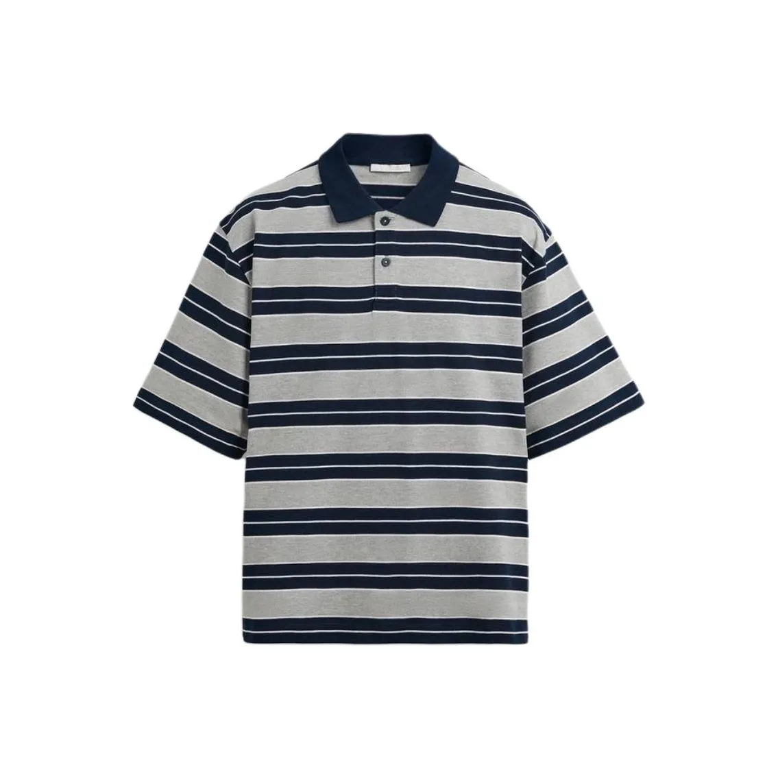 ZARA Polo Shirt Men's Zebra Print Gray