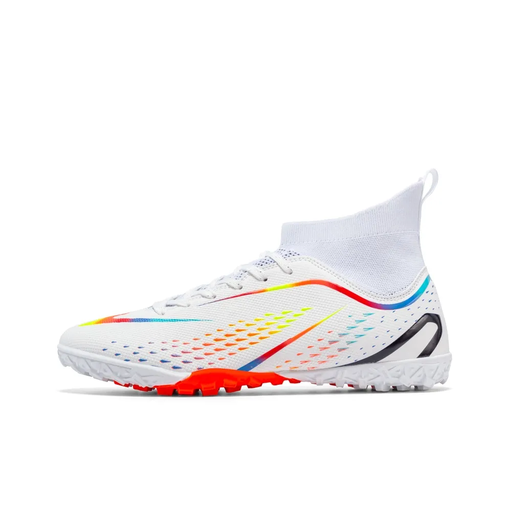 Binary TF Шипы Амортизация Устойчивый к истиранию Легкие Футбольные бутсы Унисекс Белый