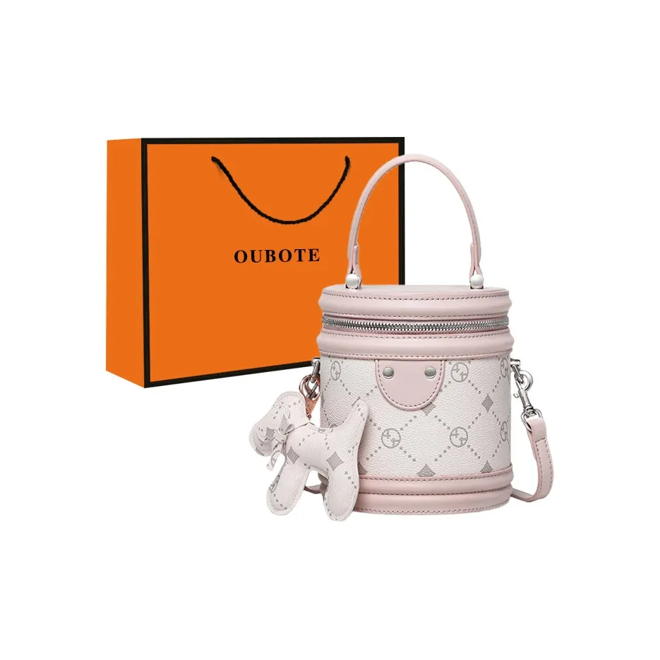 OUBOTE Сумка-ведро из синтетической кожи стандартная женская розовая