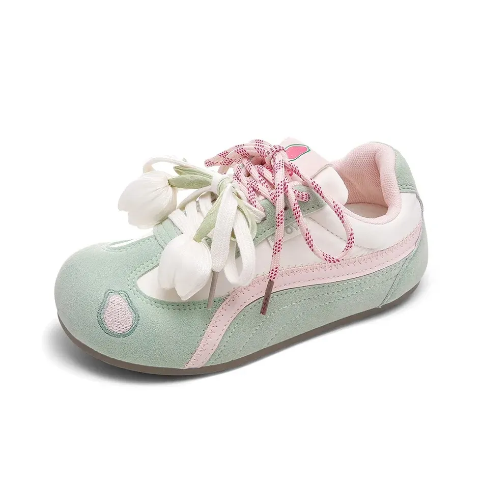 Dawei's House Низкие кроссовки для скейтбординга женские зеленый тюльпан набор в подарочной коробке