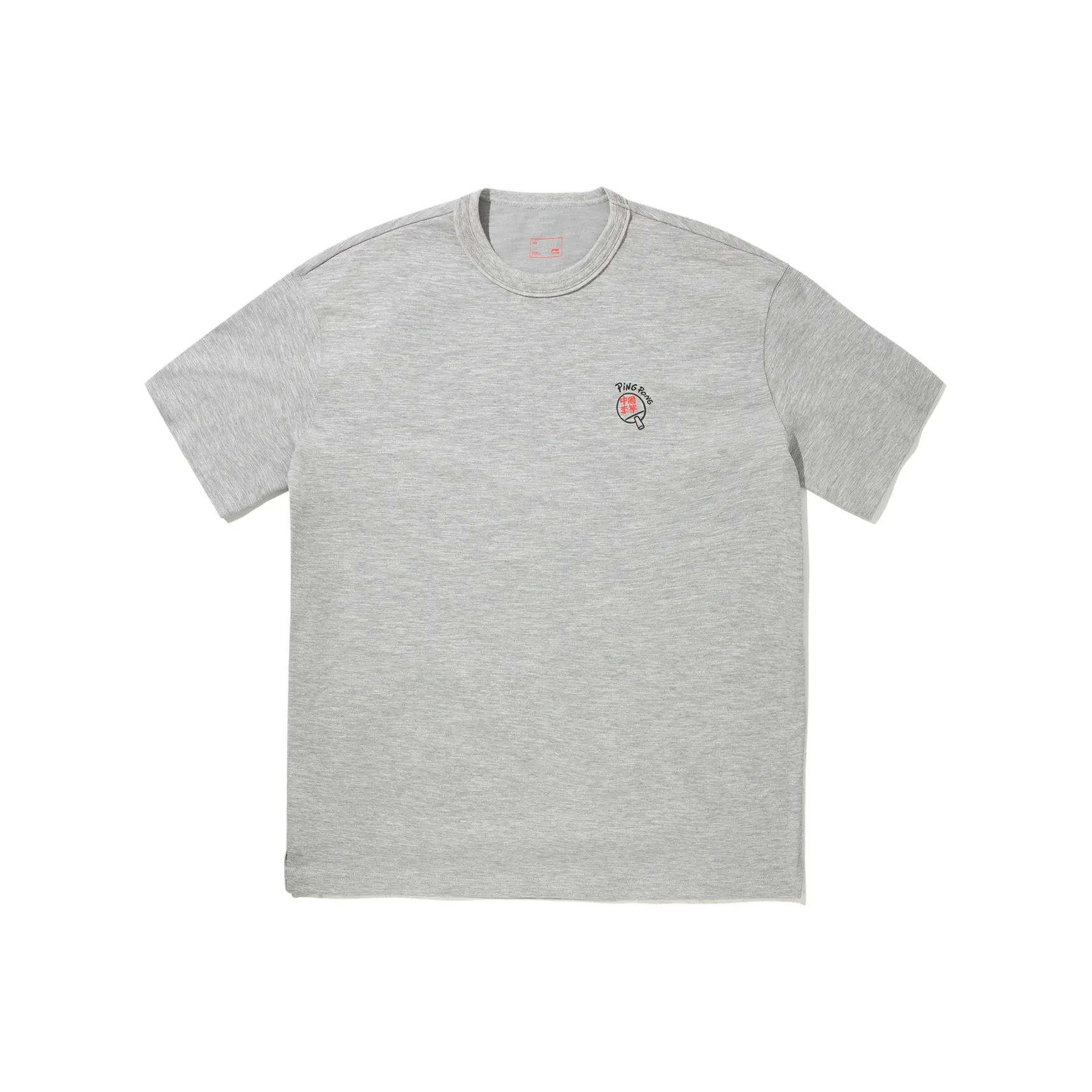 LiNing T Shirt Unisex Heather Gray Light Gray