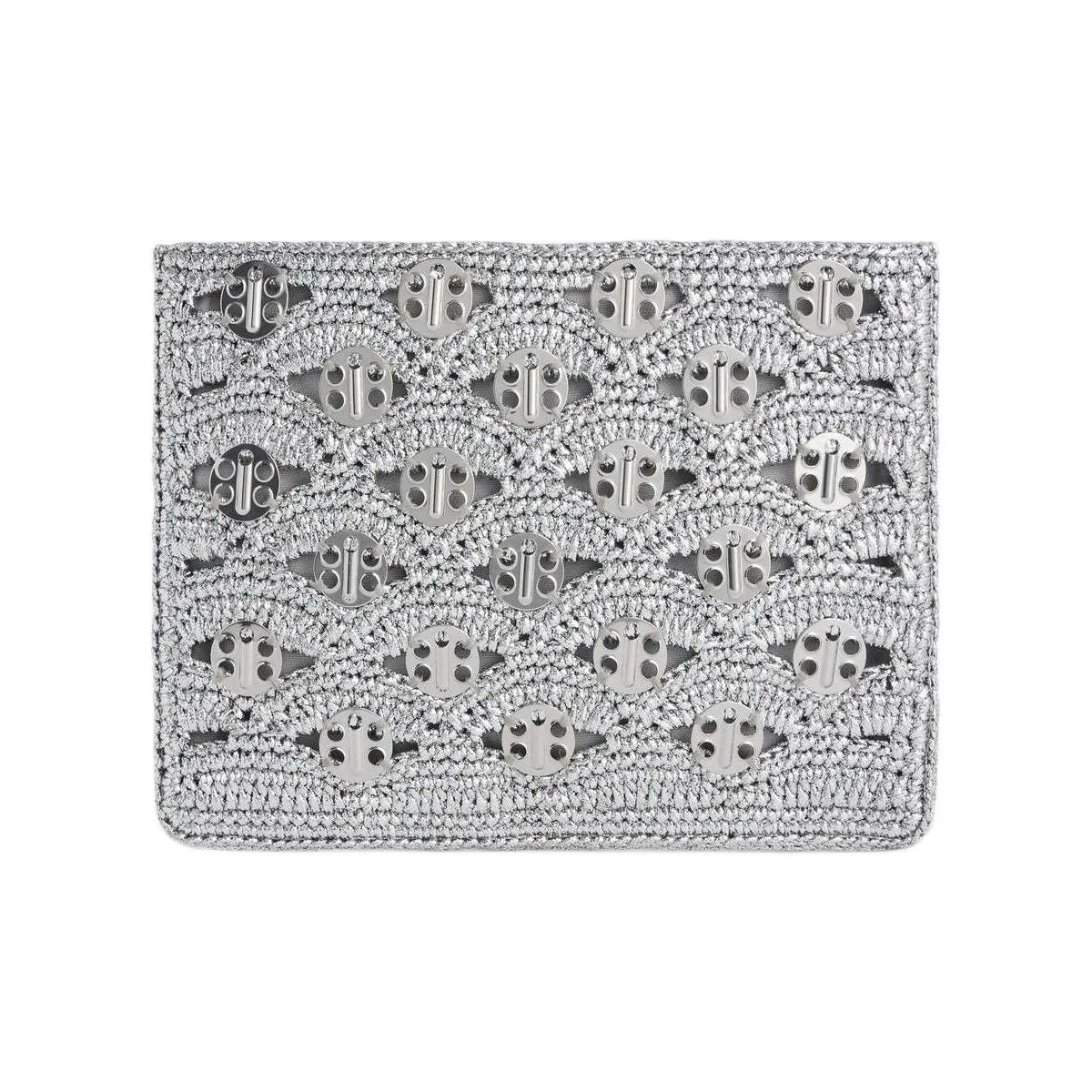 Paco Rabanne Nylon With Viscose Clutch Women's Silver
