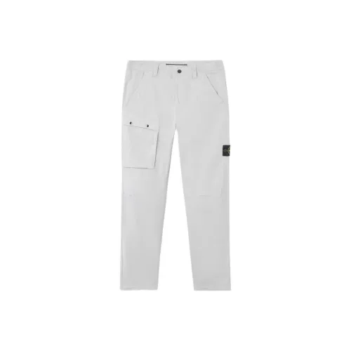 STONE ISLAND Мужские брюки карго жемчужно-серого цвета