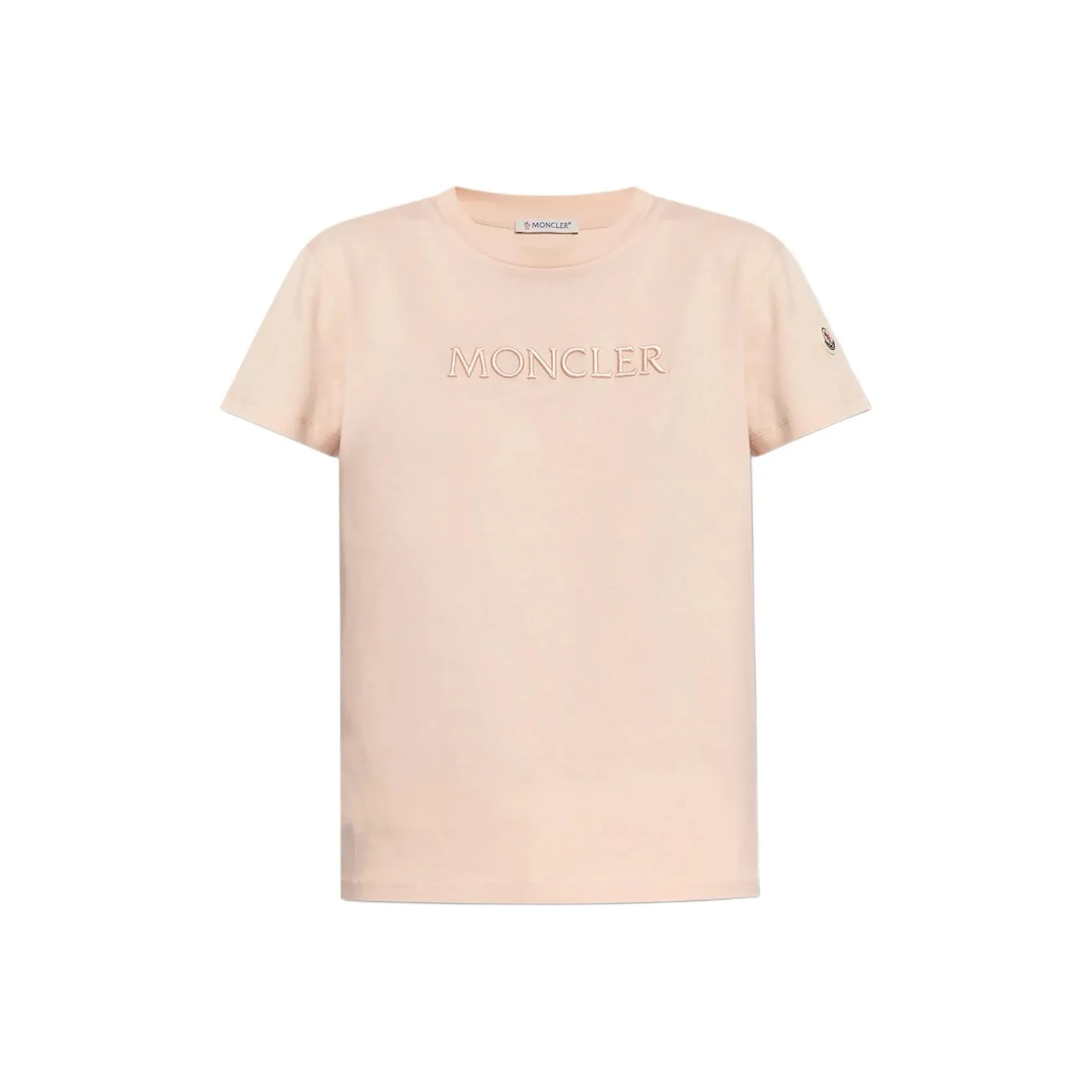 MONCLER Стандартная T-рубашка Женская Светло-розовая