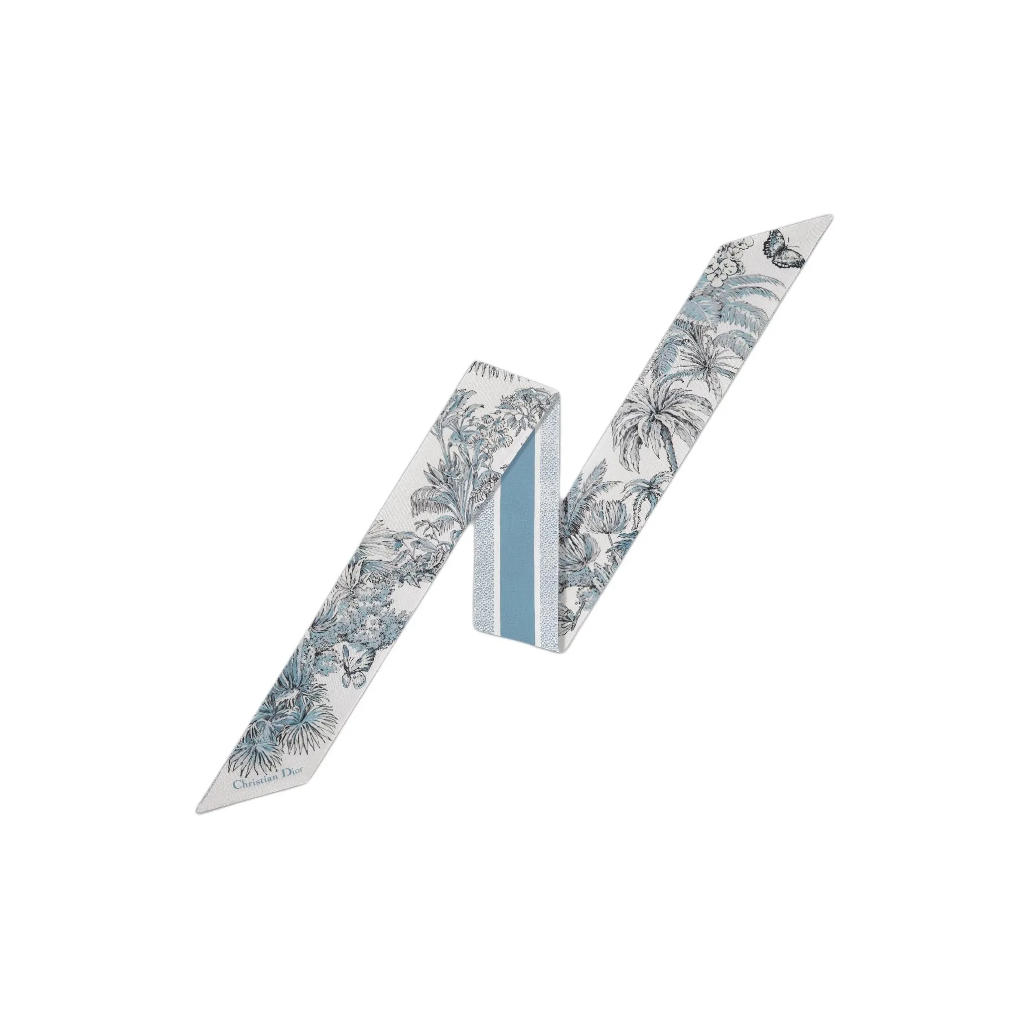 DIOR Тутовый шелк Шарфы Женские Белый Синий