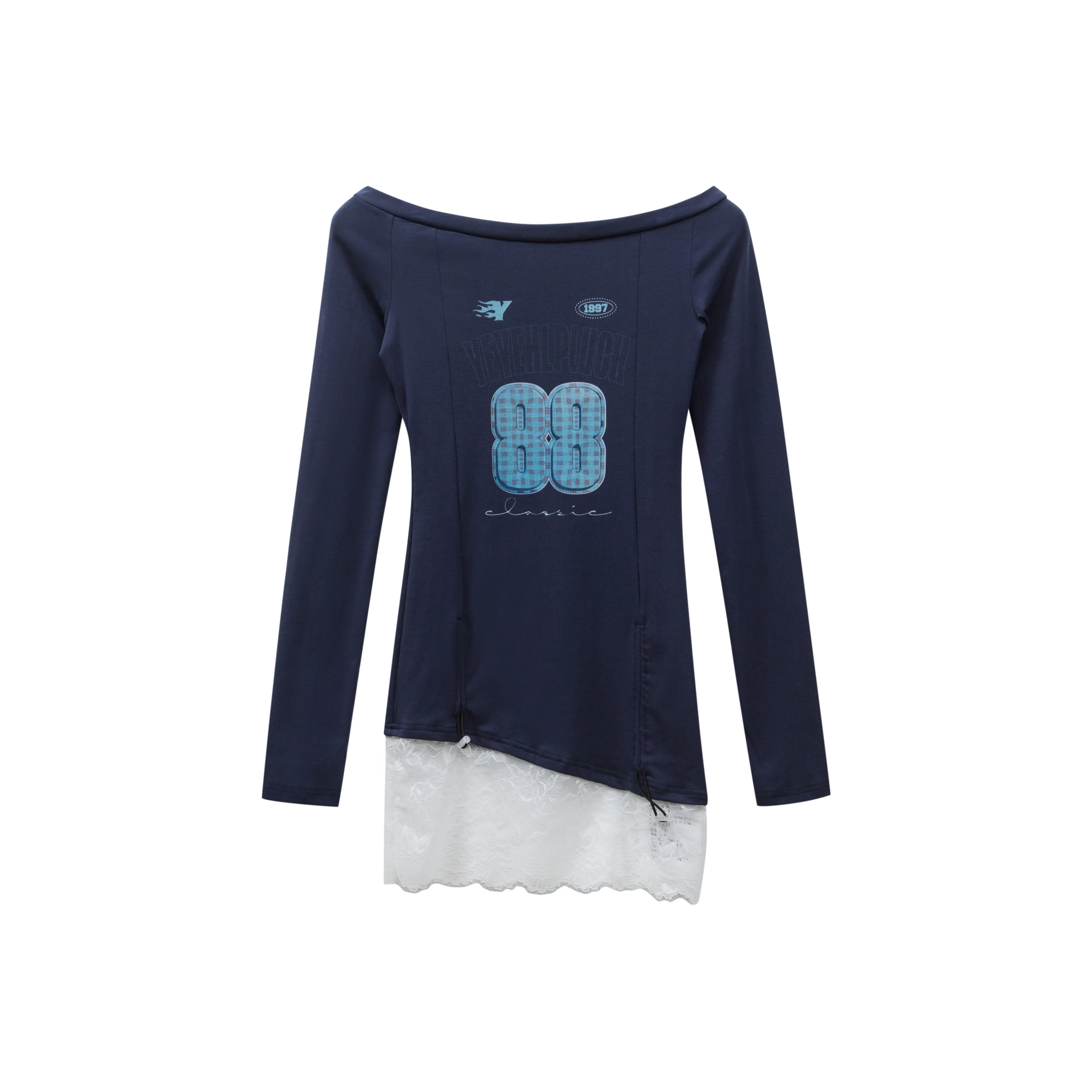 WAYHWEI Королевский синий Женские футболки