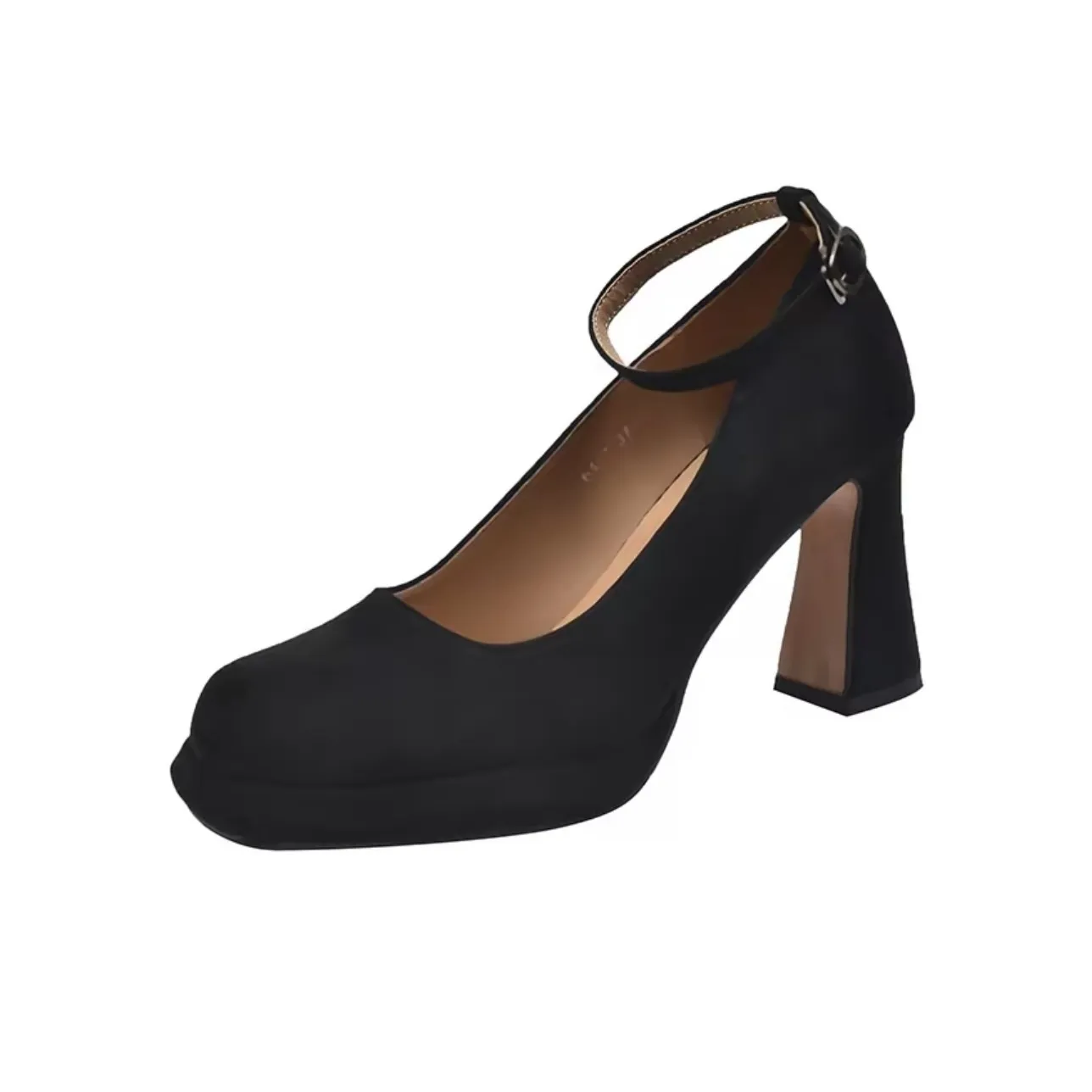 AFJI Грубый каблук Туфли Мэри Джейн Женские Черные