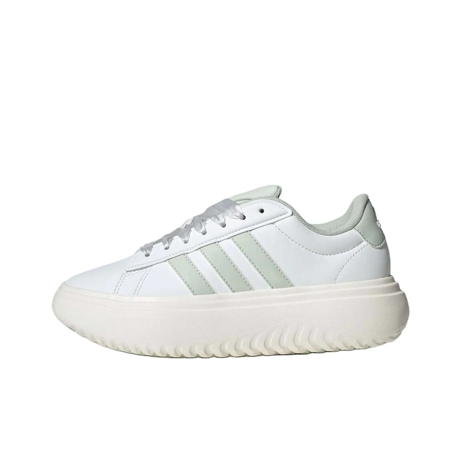 Adidas GRAND COURT PLATFORM Устойчивые к истиранию Низкие Кроссовки для тенниса Женские Кристально-белые