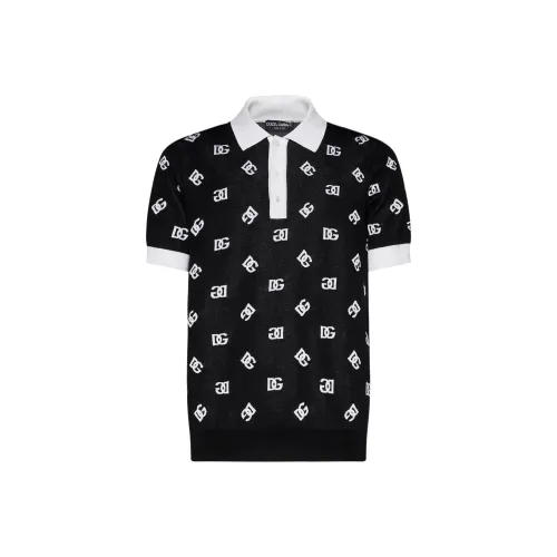 Dolce & Gabbana Мужское Поло Черного Цвета