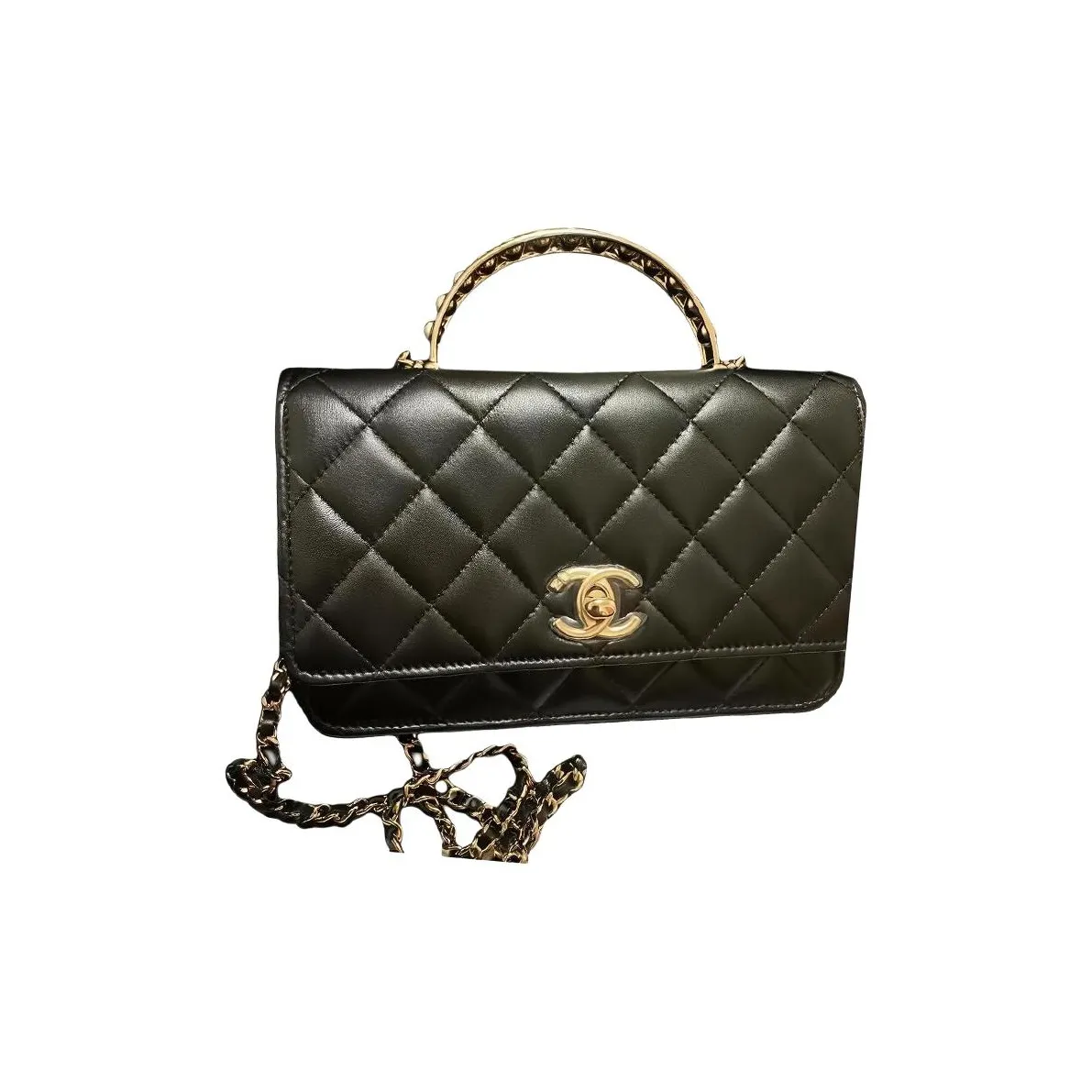 CHANEL WOC Sheepskin Wallet, Shoulder Bag, Crossbody Bag, Handbag Mini Women's Black