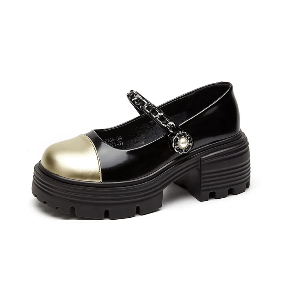 Shoe Lady Грубый каблук Туфли Мэри Джейн Женские