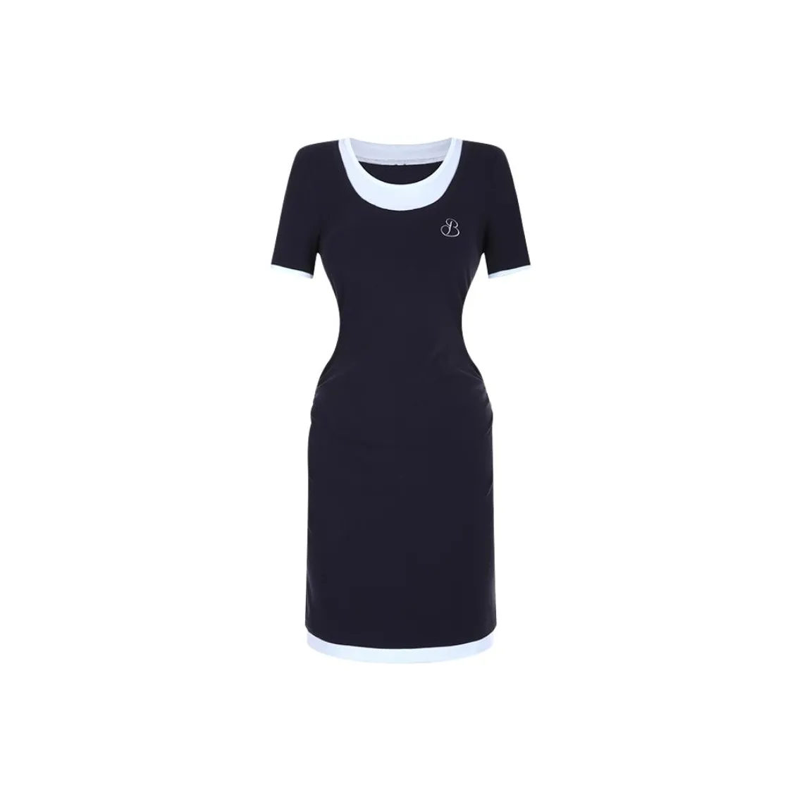 BSEVENI Короткое платье с короткими рукавами женское
