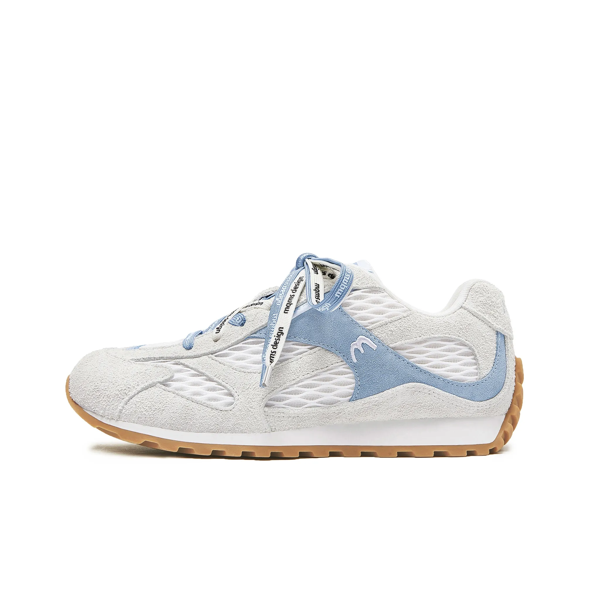 MQMS Двойной шнурок Дизайн Летний Сетка Обувь Устойчивая к истиранию Дышащий Низкий Топ Повседневная обувь Унисекс Синий