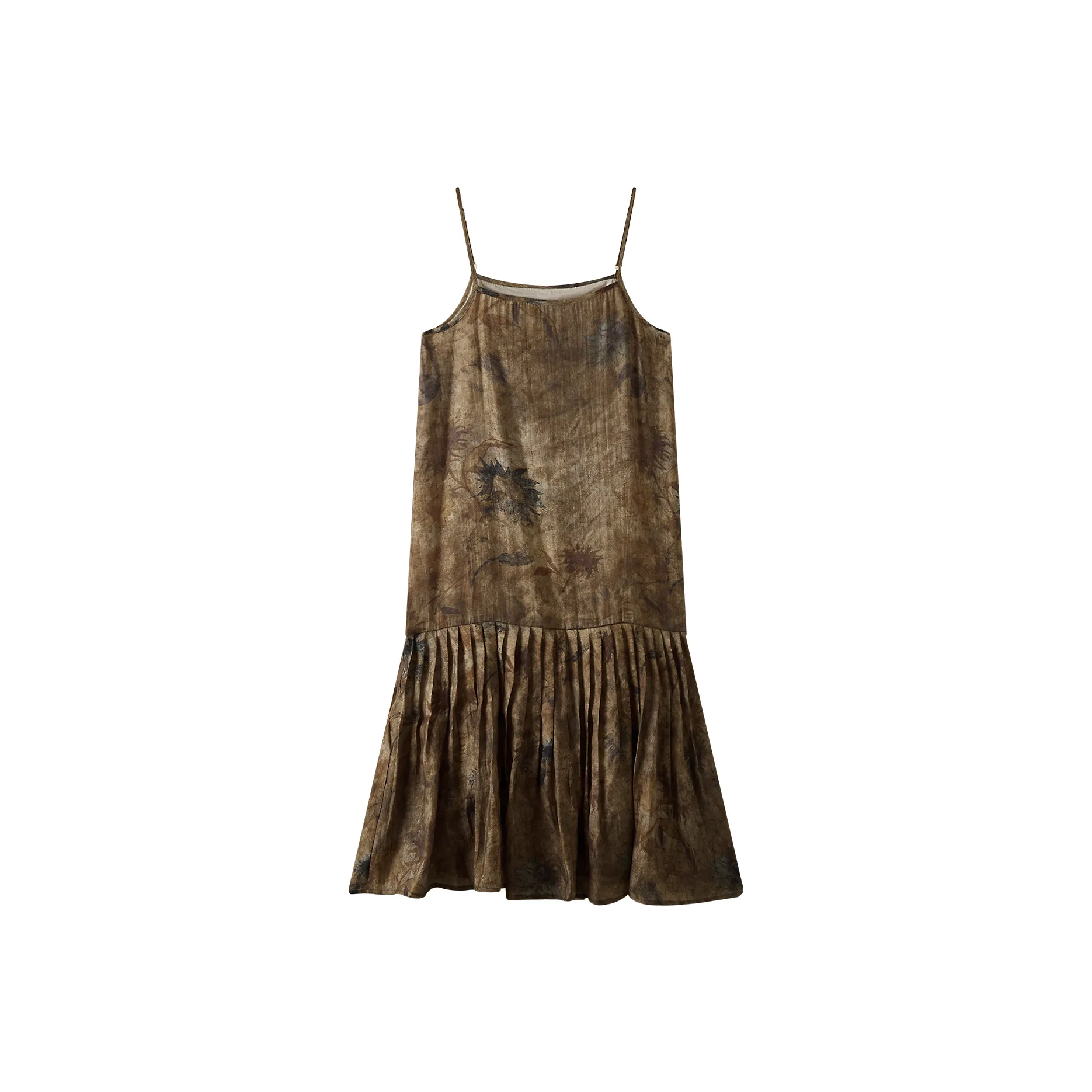 JINGBUTIAN Юбка-платье Женское Винтажный Цветочный Дизайн