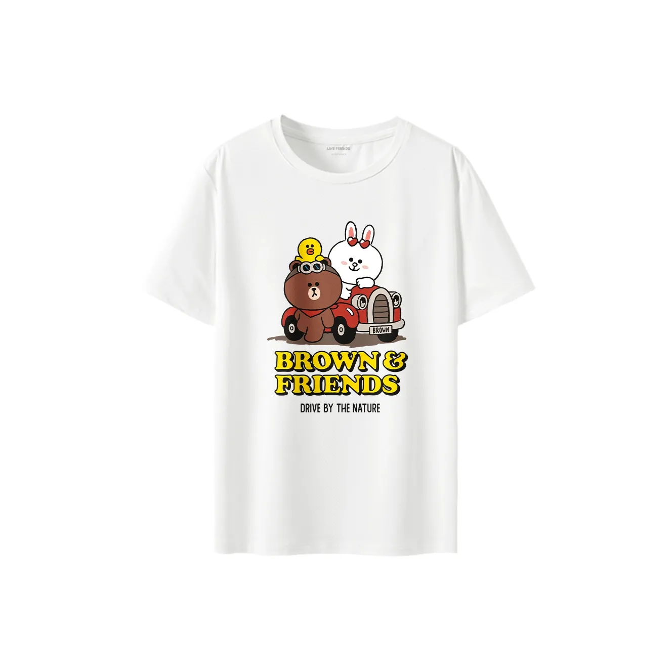 LINE FRIENDS Brown Bear Connie Rabbit T-рубашка унисекс