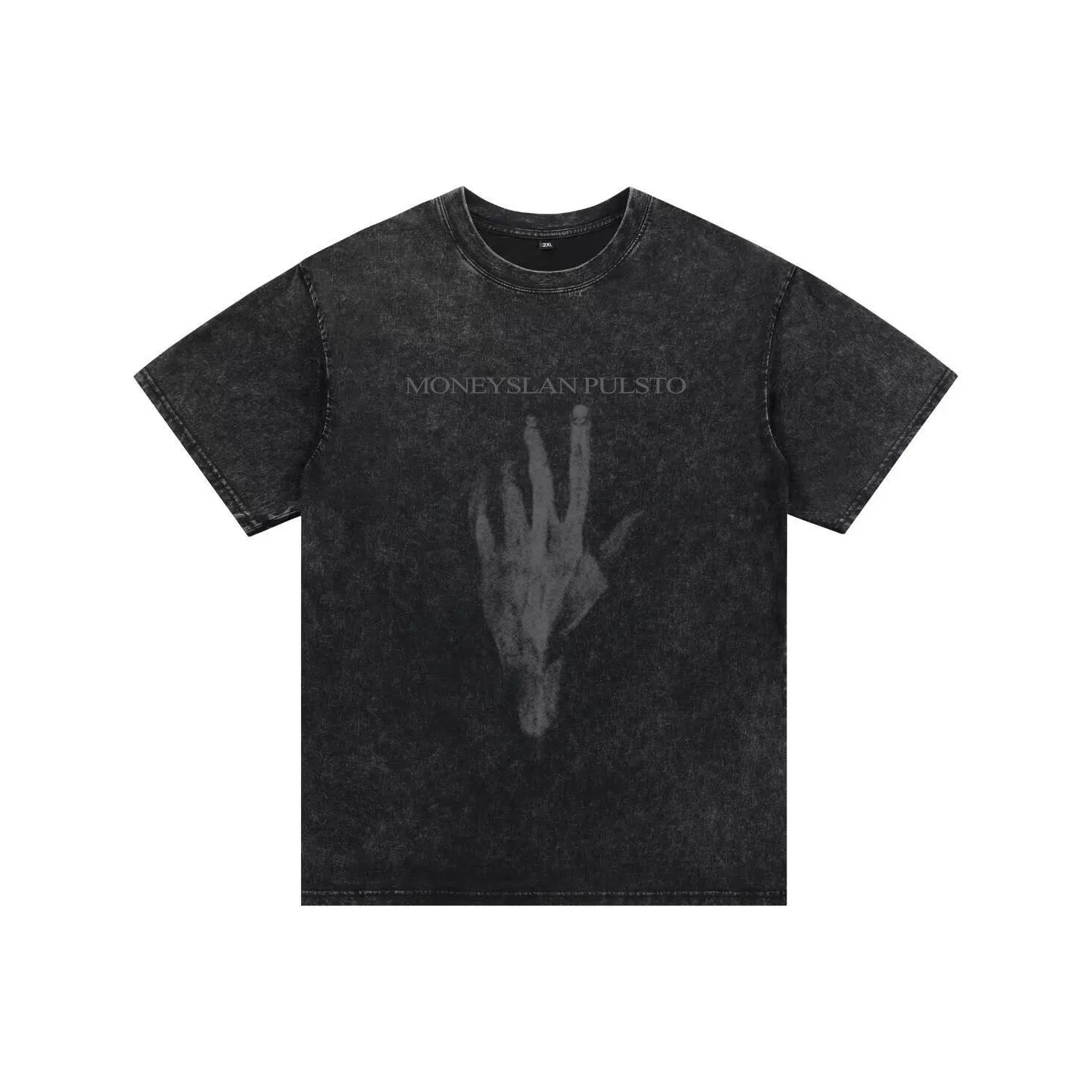 HIPHOPPUNKS Черный, Промытый, состаренный, унисекс, футболка