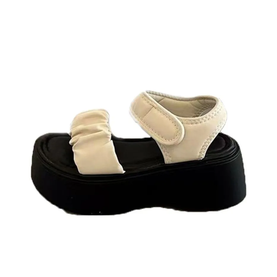 SUPEREDGE One Ремешок Сандалии Платформа Женские Бежевые