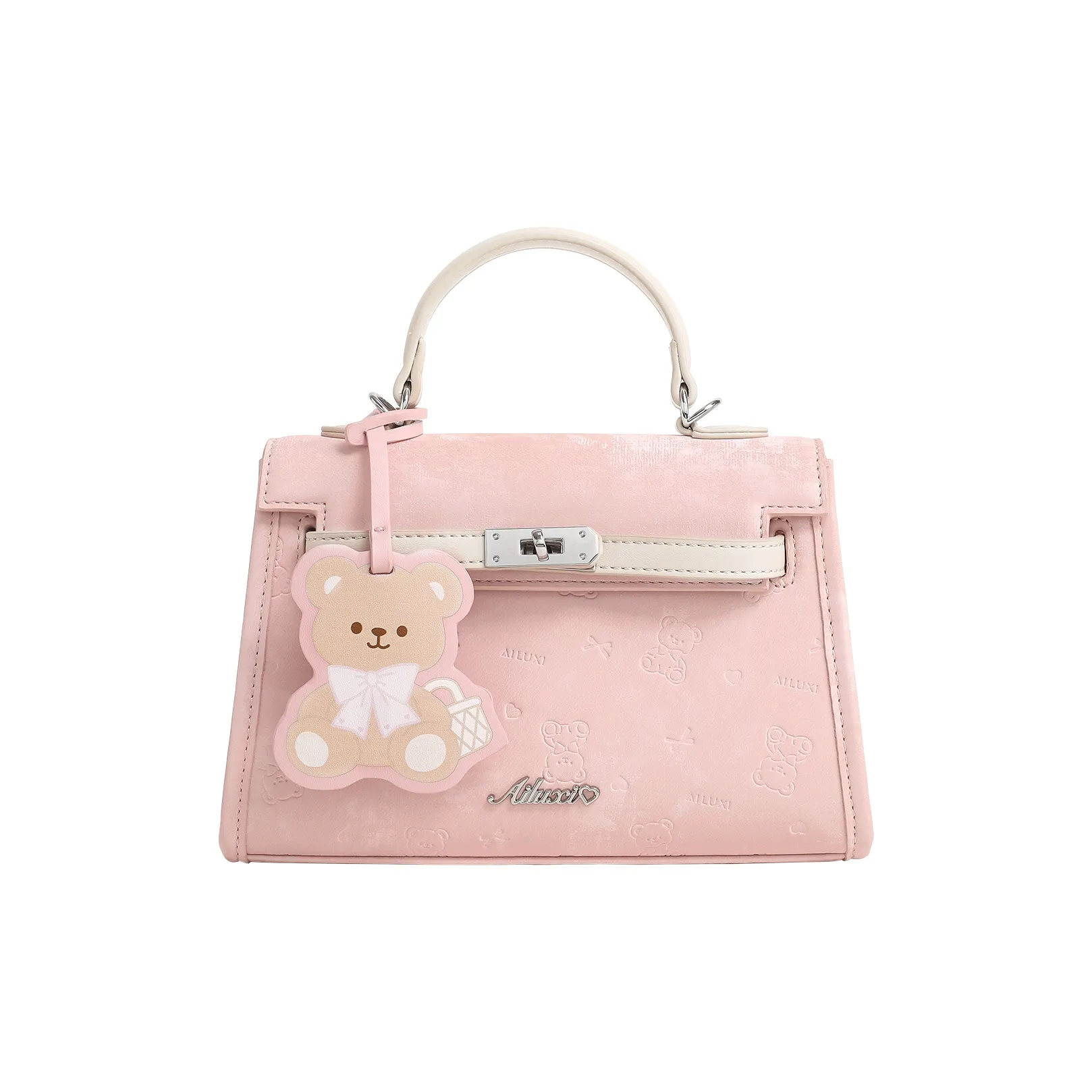 AILUXI Сумка через плечо из синтетической кожи женская цвет вишневый цветок розовый