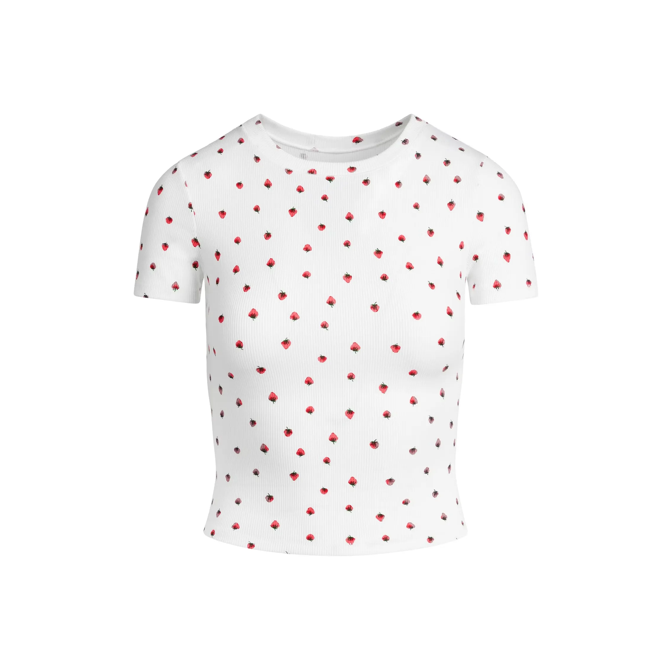 SKIMS Snow Strawberry Print Женские T-рубашки