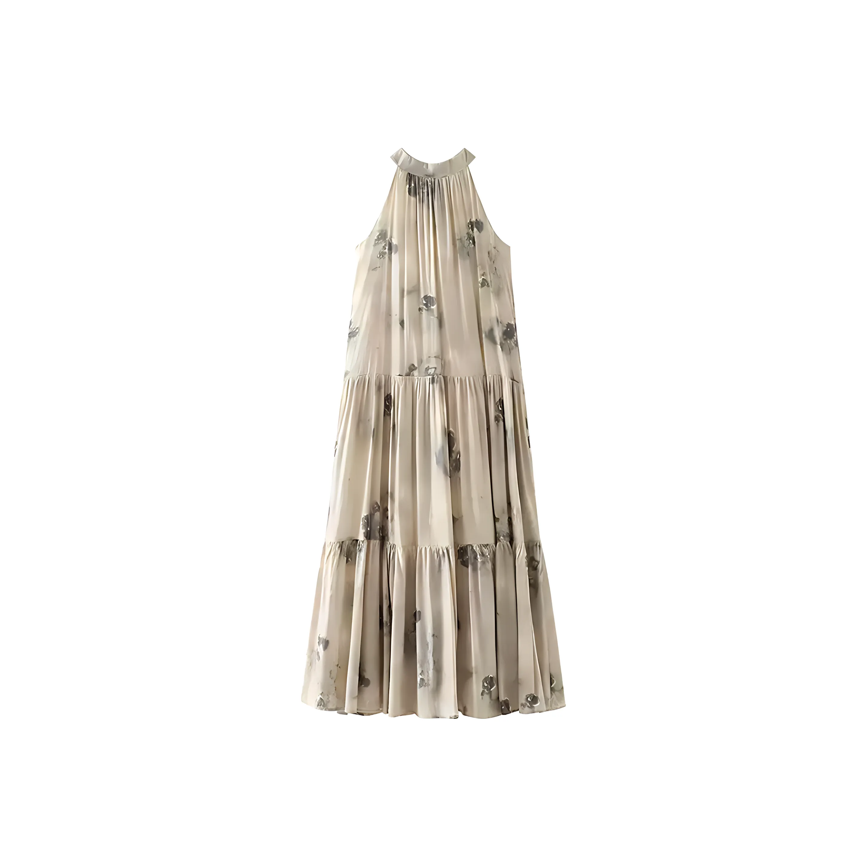Ning Cai Yuer Sleeveless Dress Women's Apricot
