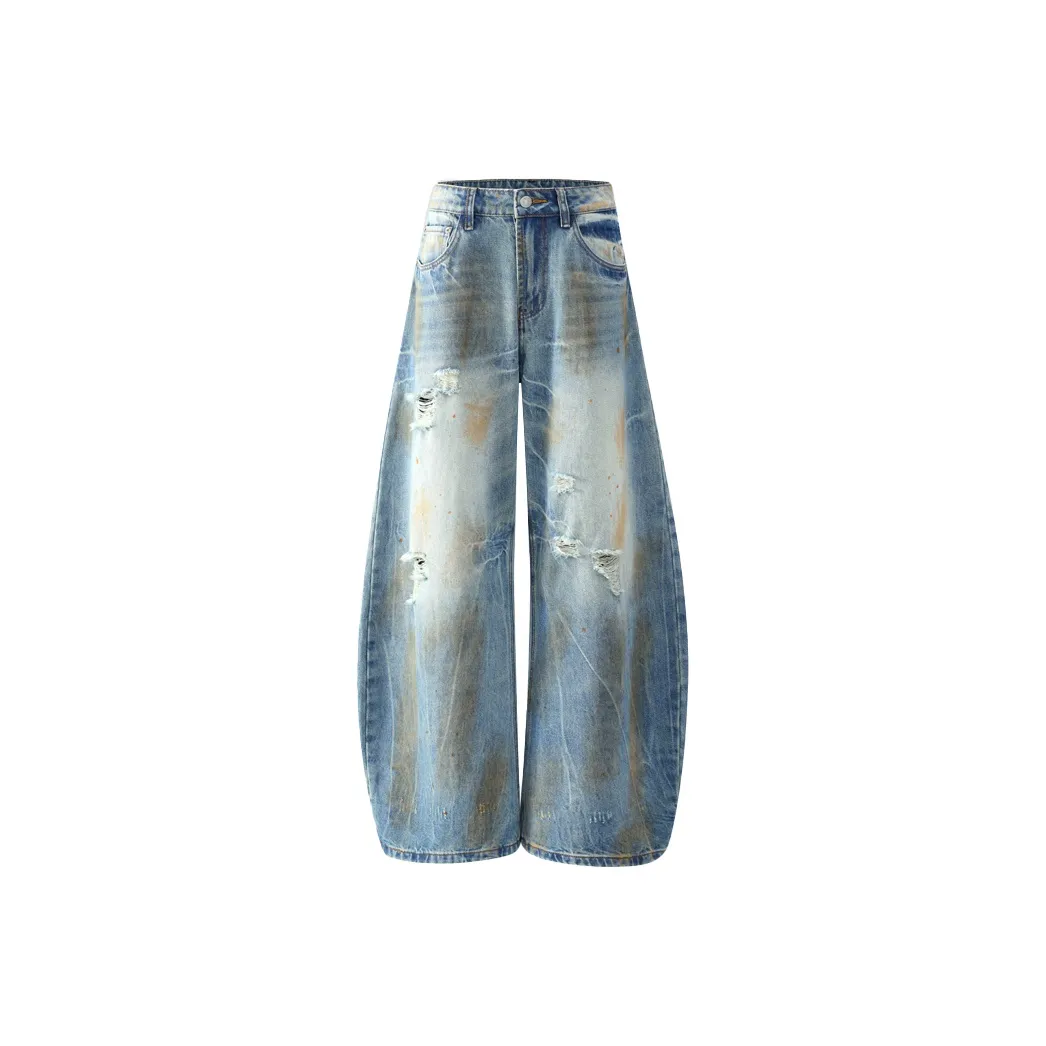 MJB Tie Dye Blue Denim Women's Jeans MJB Tie Dye Синий Деним Женские Джинсы