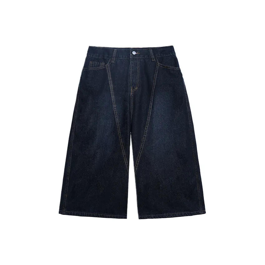 JIARONG Темно-синие унисекс джинсовые шорты