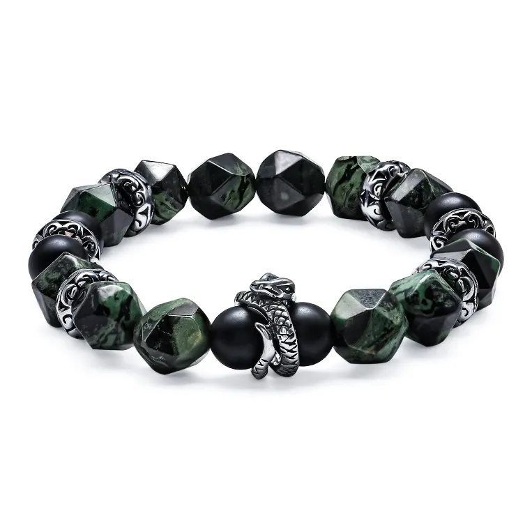 Cuud Quetzal Stone Bracelets Men's