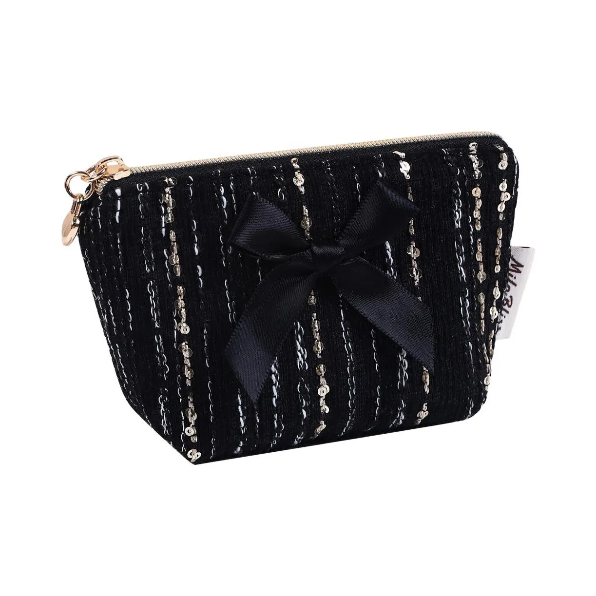 MILO BLISS Однотонный CHANEL Inspired Косметичка с Маленьким Шестигранным Монетницей Портативная