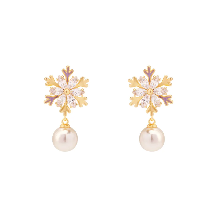 Fellala Искусственная жемчужина Серьги Женские Золото