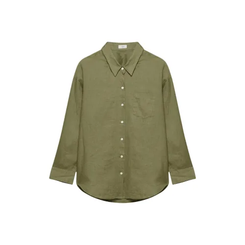 ARITZIA Sundried Оливковый/Оливковый Женские Рубашки