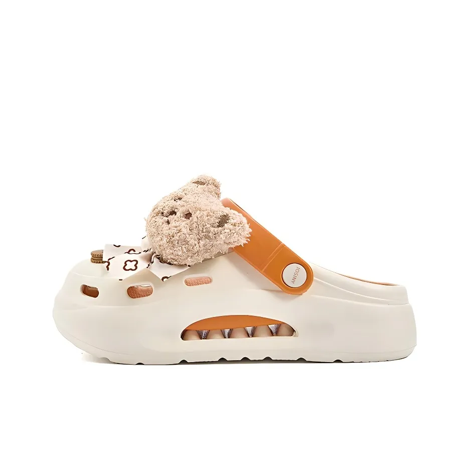 JOSINY Сабо Белый/оранжевый Высота каблука 4 см Женские