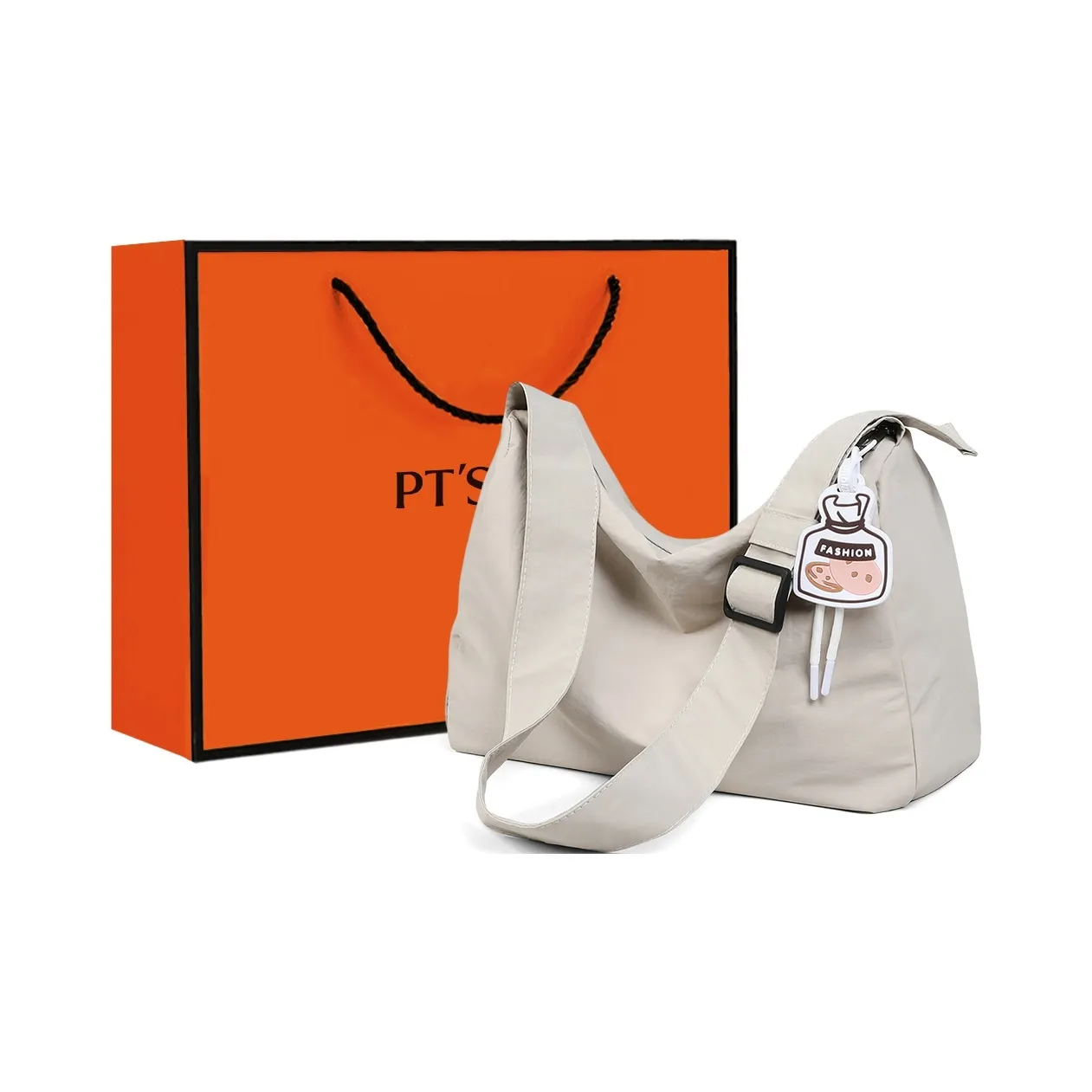 PT'SON Ткань Тоут Сумка через плечо Сумка на плечо Женская Белая