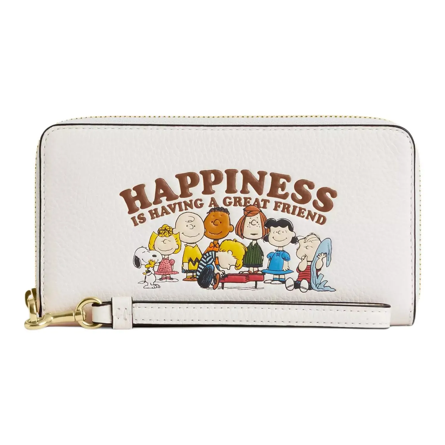 COACH PEANUTS Collaboration Кожа Кошелек Маленький Женский Меловый Разноцветный