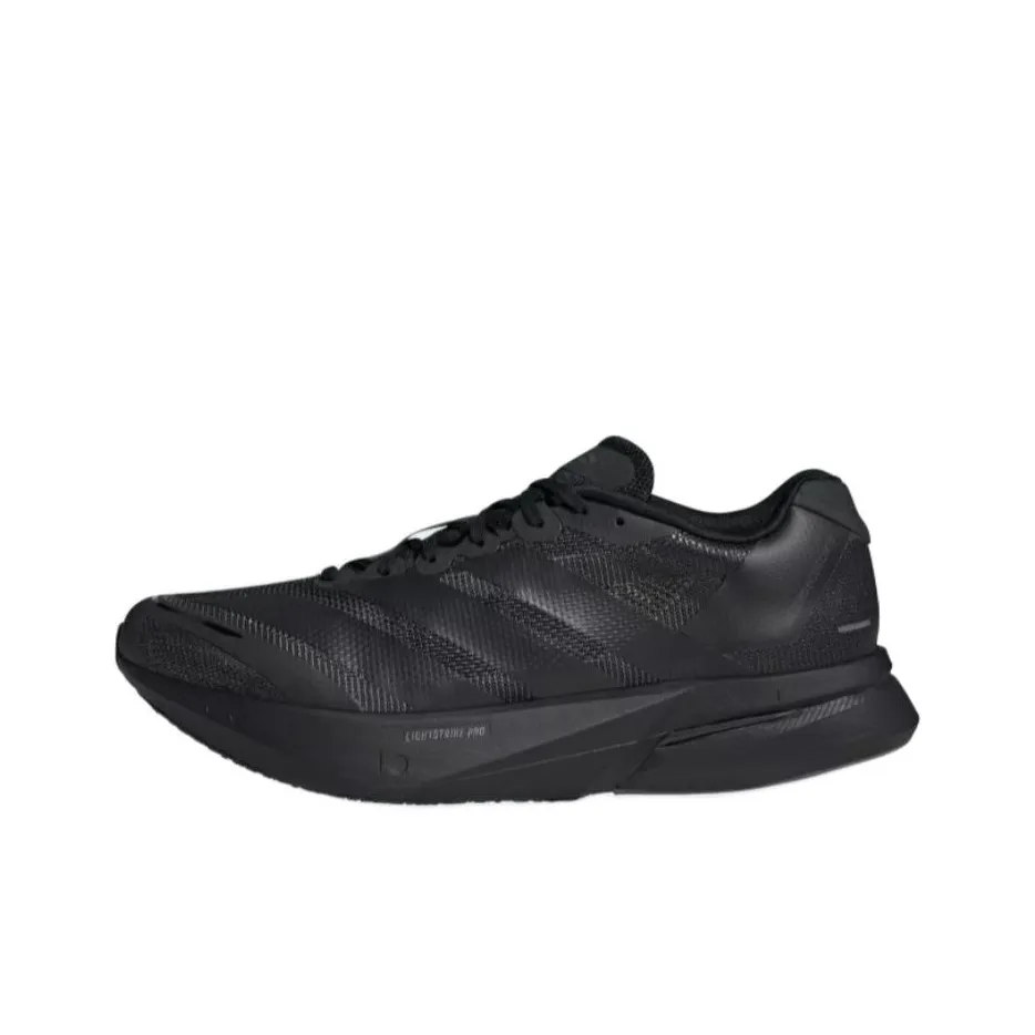 Adidas Adizero Boston 13 Устойчивый к истиранию Низкий Топ Повседневная Обувь для бега на длинные дистанции Спринт Беговая обувь Мужская Черная