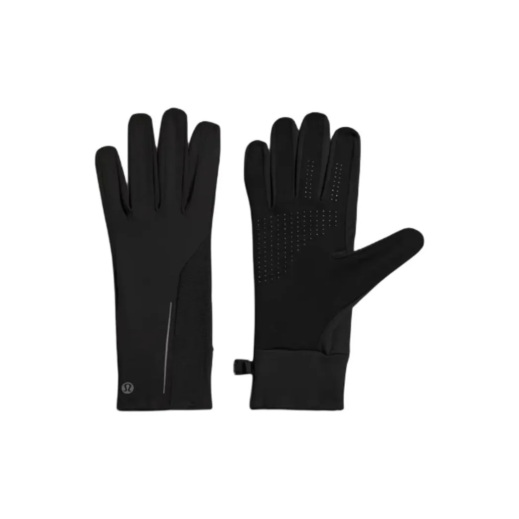 lululemon Брушированные спортивные перчатки мужские черные