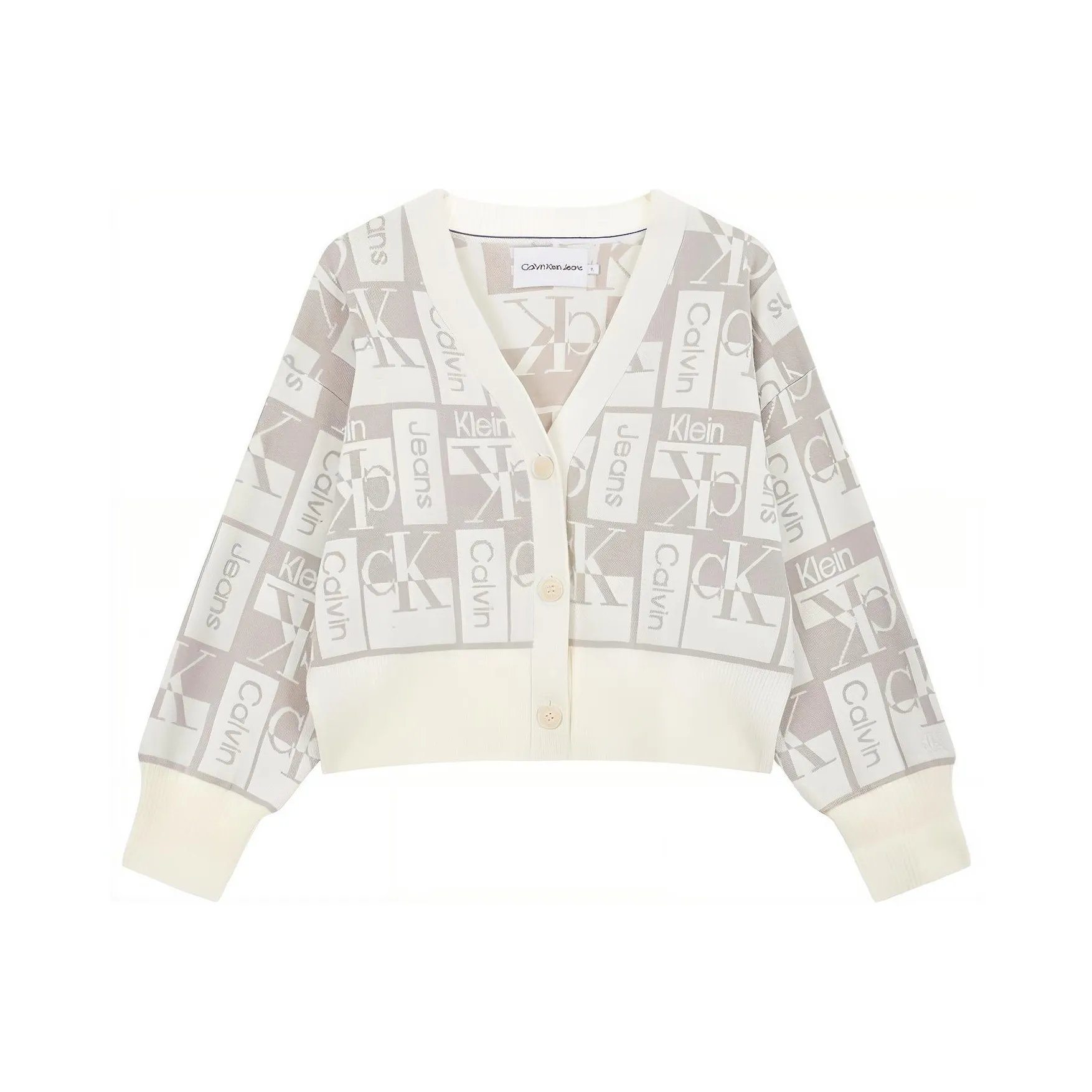 CALVIN KLEIN Sweater Women's Gray White