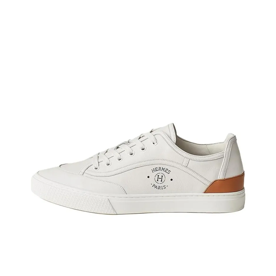 HERMES Get Low Top Stylish Skateboarding Shoes Men's White
