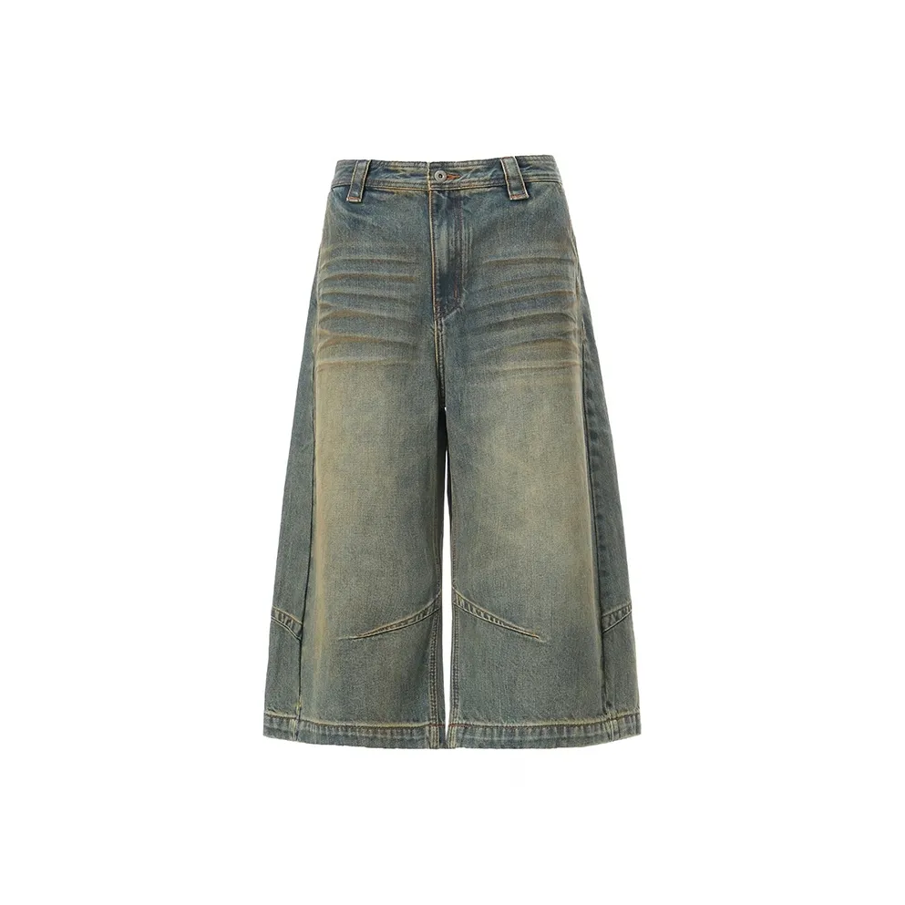 ZAVK Промытый цвет Штаны капри Женские Джинсы