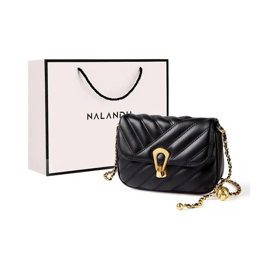 Narandu Коровья кожа с синтетической кожей сумка через плечо маленькая черная экрю