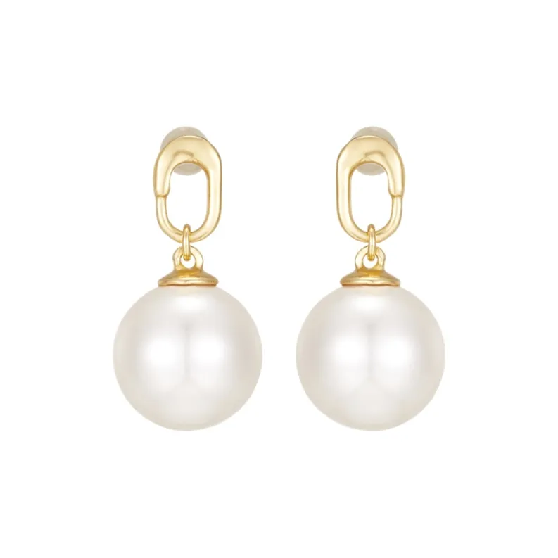 Fellala Сплав с покрытием 18K золото Серьги Женские Белые