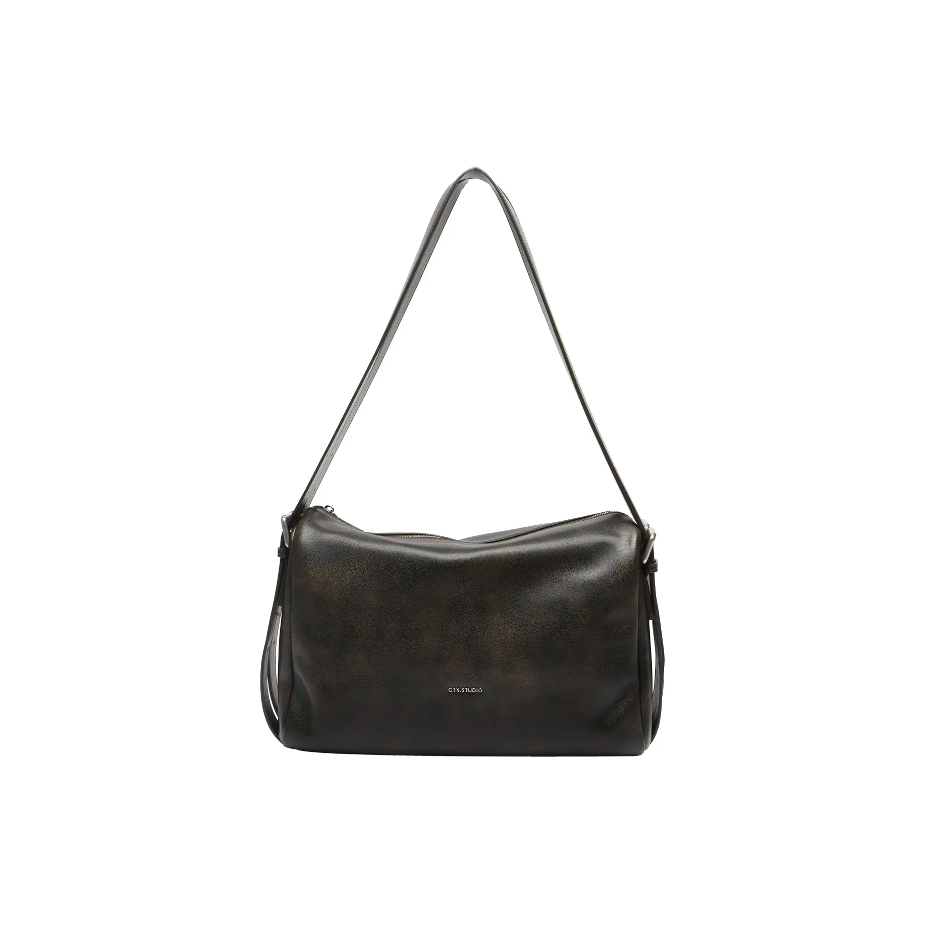 Tanita West Коровья кожа Тоут Сумка Сумка для покупок Сумка на плечо Большая Женская Кофейная