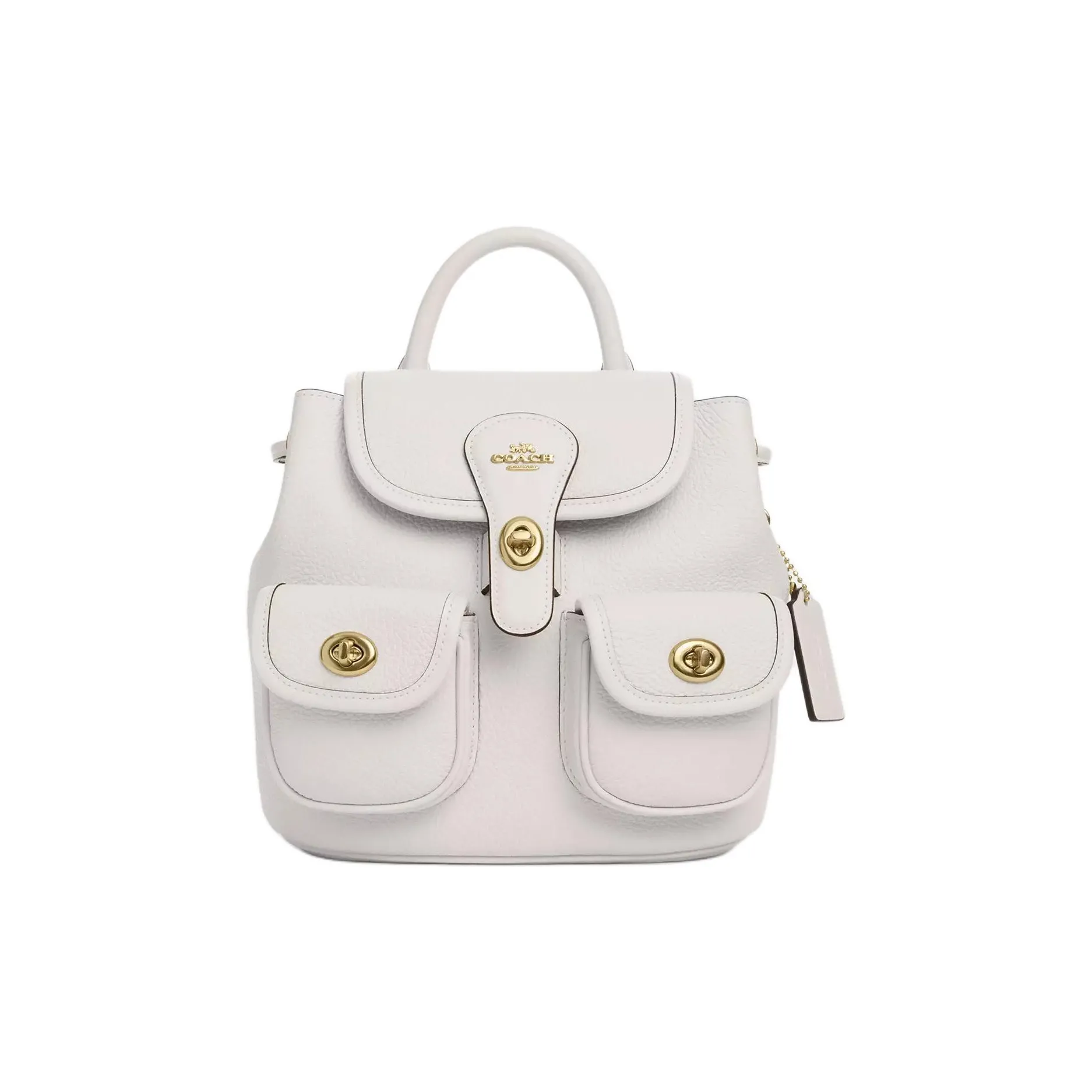 COACH Hadley кожаный рюкзак среднего размера женский белый