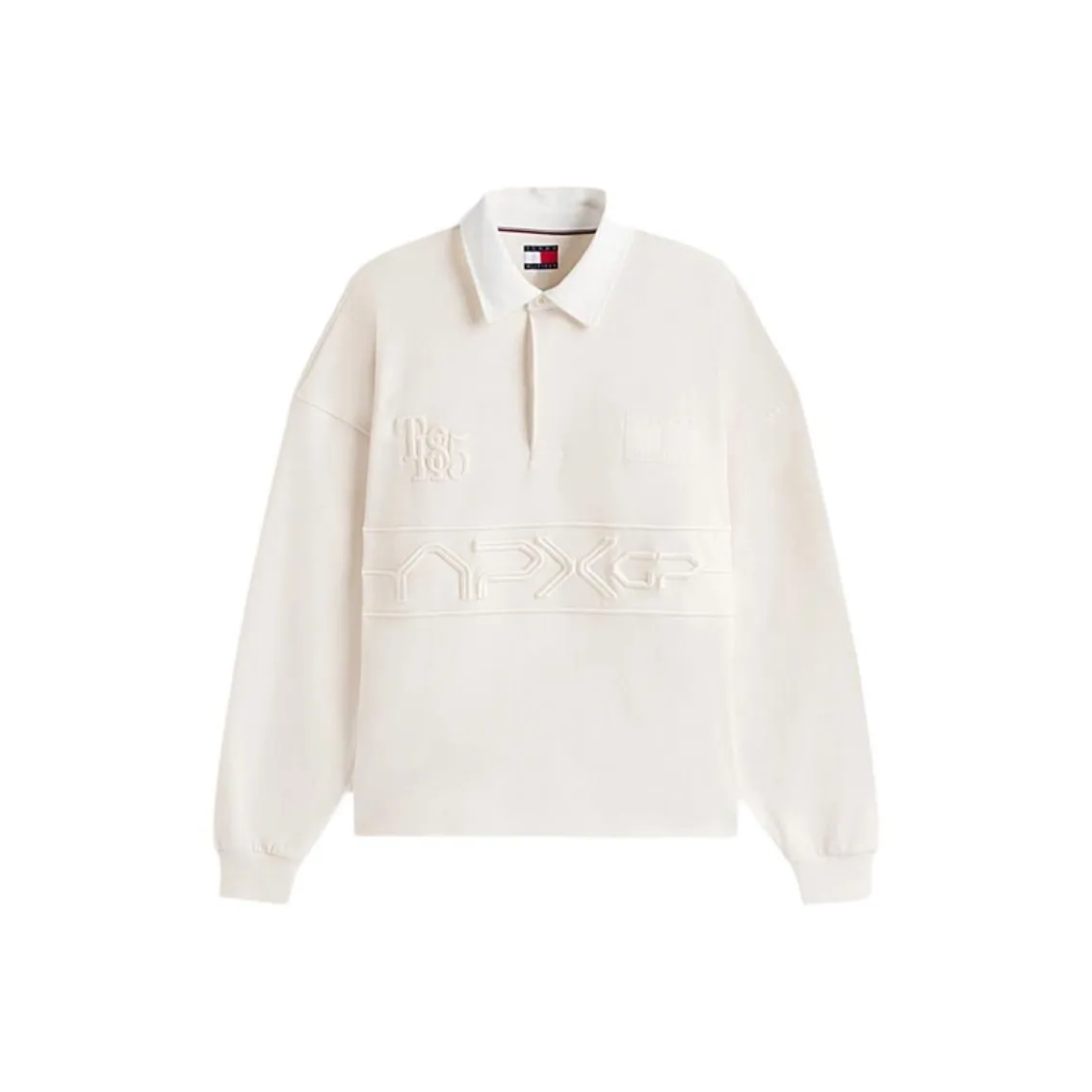 Tommy Hilfiger x F1 KUANGBIAOFEICHEDIANYING Коллаборация SS25 Поло Мужское Сливочный