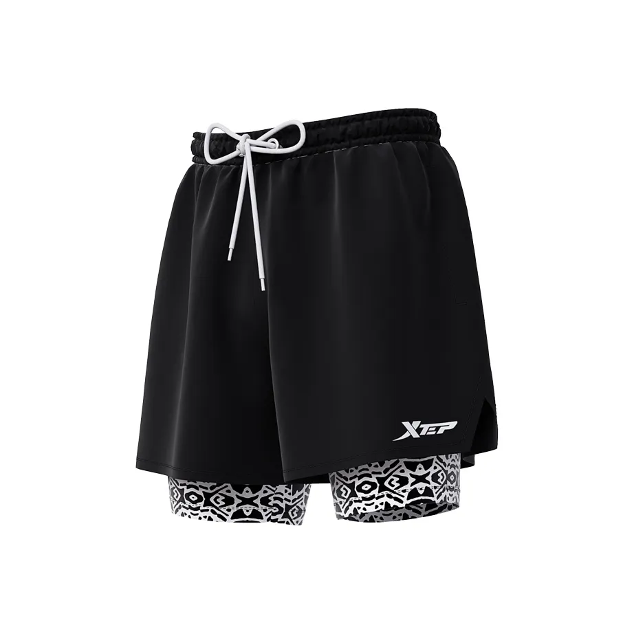 XTEP Черные Мужские Пляжные Шорты