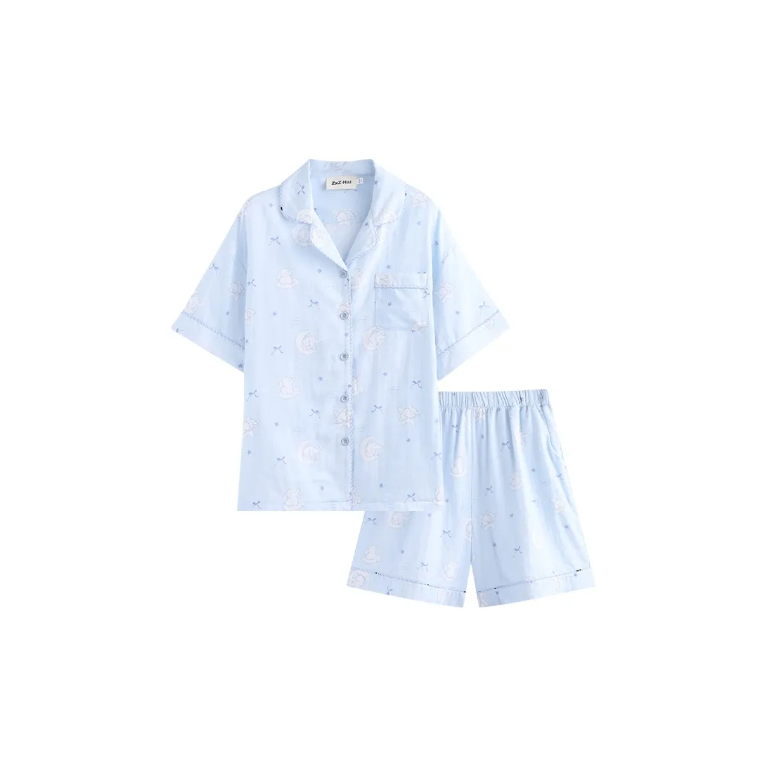 CHATING Светло-синий женский пижамный комплект