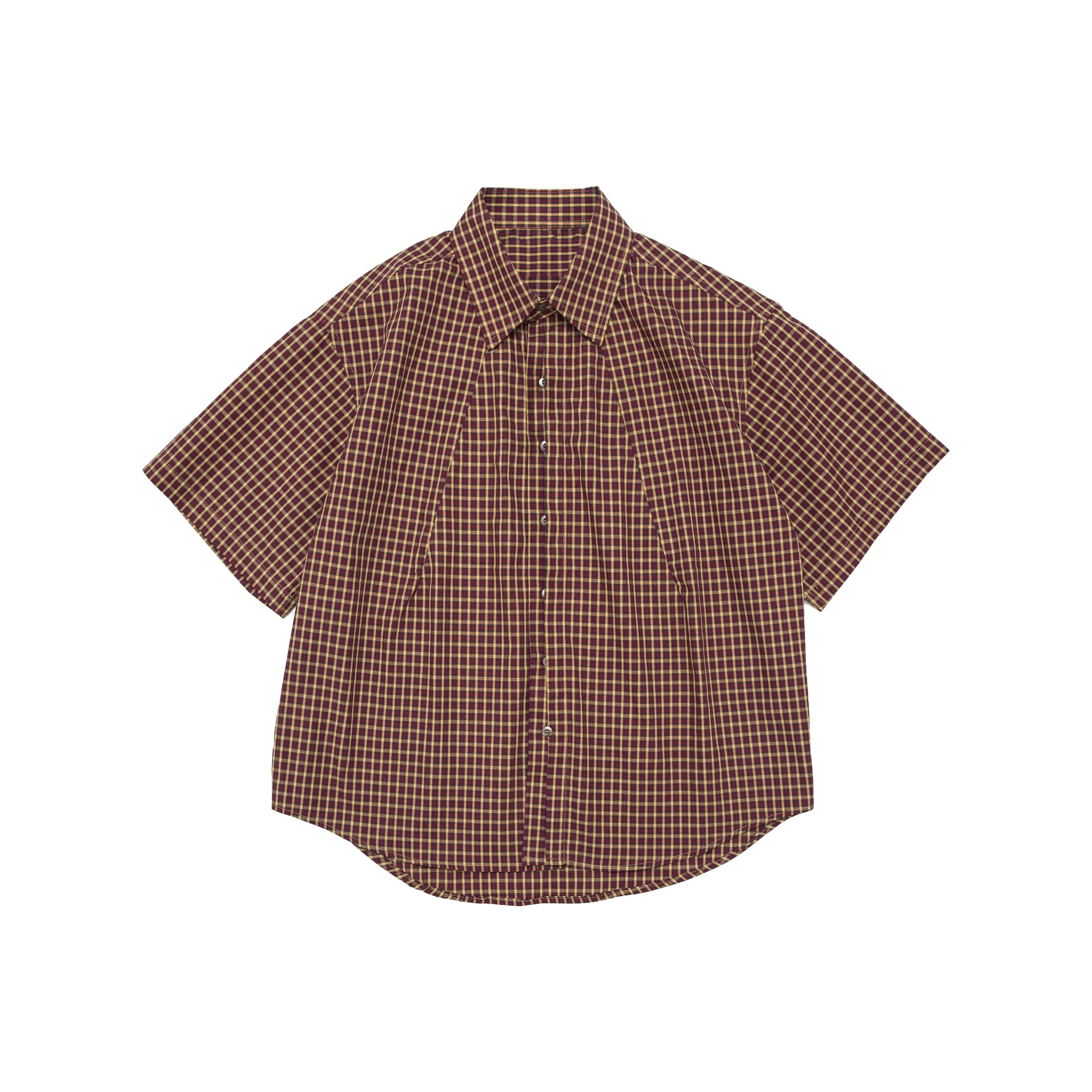 STRANGER LAB Красная и Желтая клетка Унисекс Рубашки