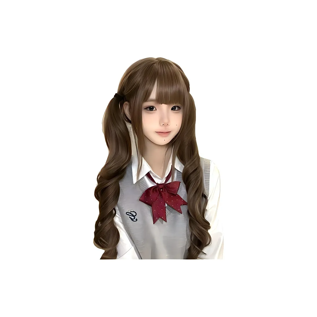 UMIFFA Lolita Double Ponytail Перука для Женщин 85 см Длинные Вовные Волосы Увеличенная Длина УНИВЕРСАЛЬНАЯ Косплей Полный Комплект
