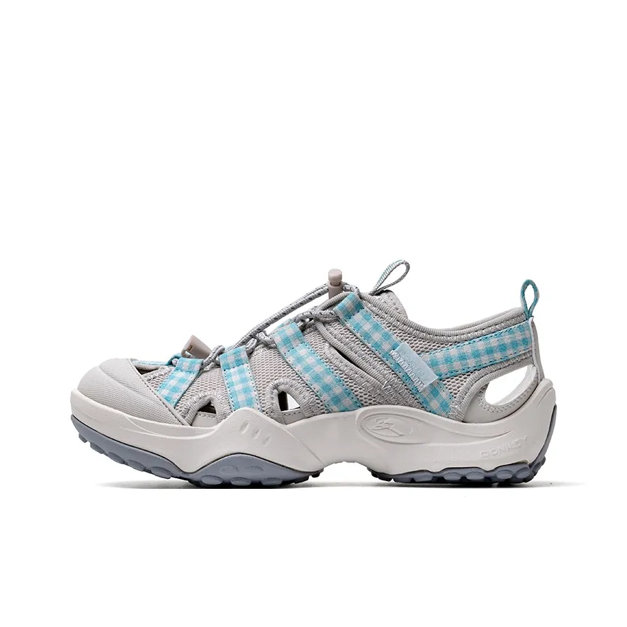 Mule Donkey Водонепроницаемая и дышащая обувь для активного отдыха Женская синяя клетка