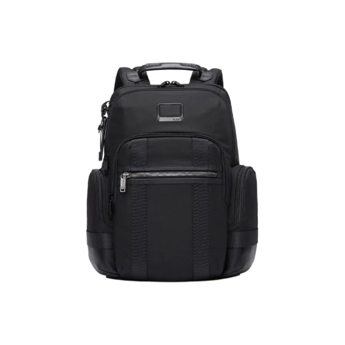 TUMI Leather With Nylon Backpack Men's Black
