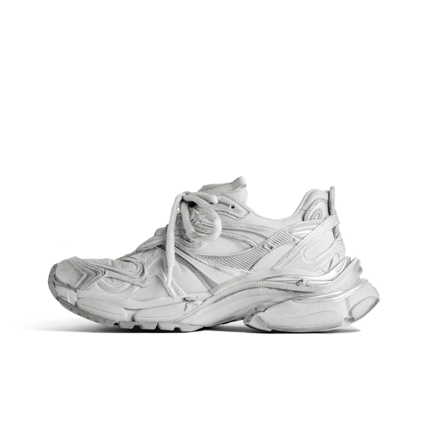 Balenciaga Runner2.0 Low Top Chunky Sneakers Men's Gray Silver